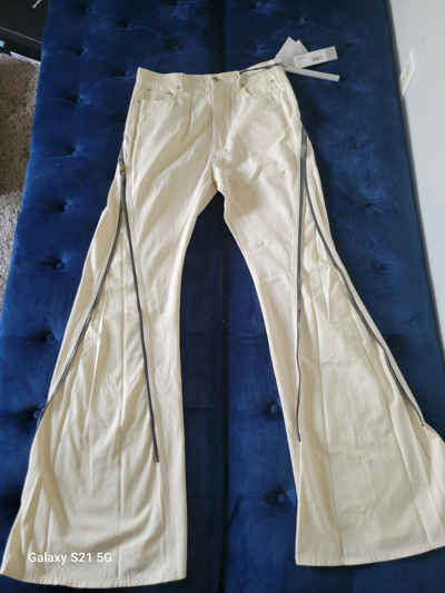 Pre-owned Rick Owens Bolan Banana Cut Fog Jeans In Natural