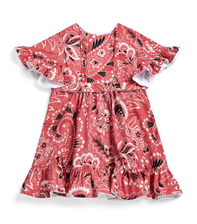 Shop Etro Kids Frilled Floral Dress (6-36 Months) In Pink