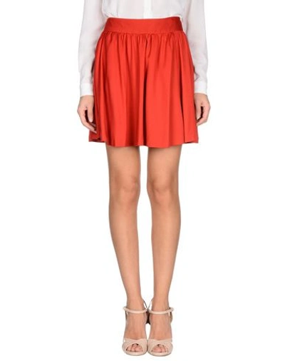 Shop Alice And Olivia Mini Skirts In Red