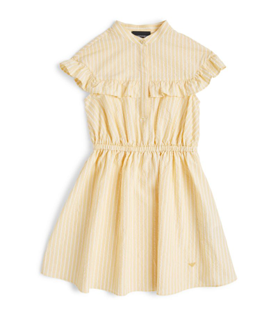 Shop Emporio Armani Cotton Striped Dress (4-14 Years) In Multi