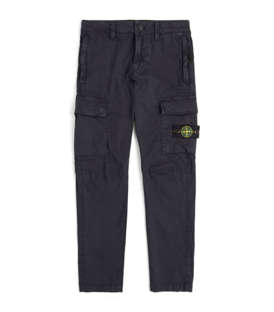Shop Stone Island Junior Compass Cargo Trousers (2-14 Years) In Navy