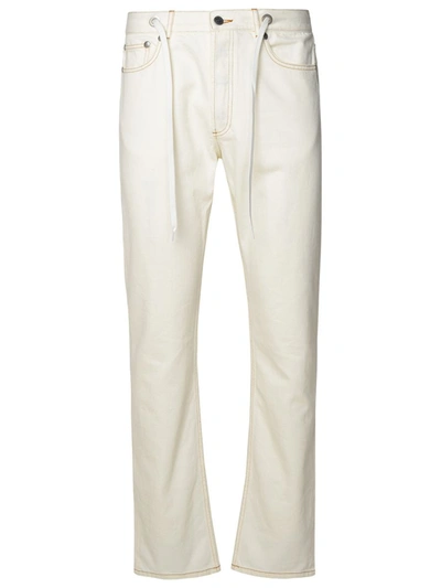 Shop Apc A.p.c. 'sureau' Ivory Cotton Jeans In Avorio