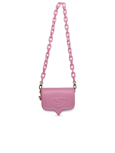 Shop Chiara Ferragni Small 'eyelike' Pink Polyester Bag