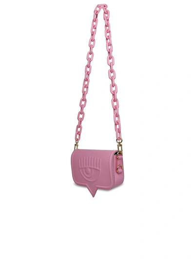 Shop Chiara Ferragni Small 'eyelike' Pink Polyester Bag