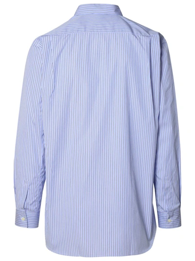 Shop Comme Des Garçons Light Blue Cotton Shirt