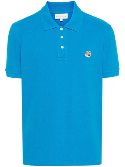 Shop Maison Kitsuné Polo Logo Clothing In Blue