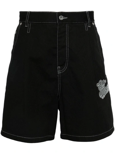Shop Off-white Denim Shorts Clothing In Black