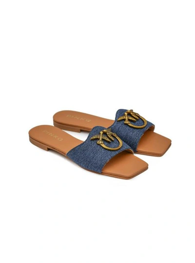 Shop Pinko Sandals In Blue