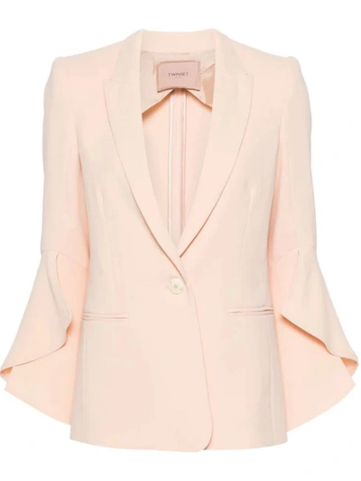 Shop Twinset Twin-set Jackets In Pink