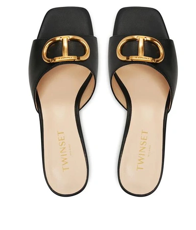 Shop Twinset Twin-set Sandals In Black
