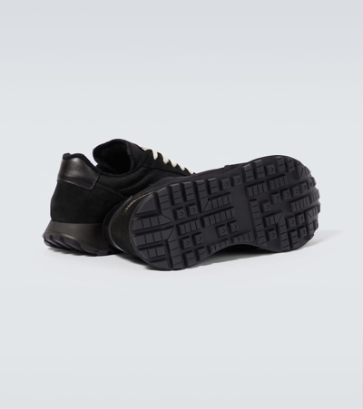 Common Projects Track Classic Leather And Suede-trimmed Ripstop Sneakers In Black