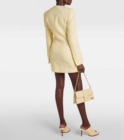 Jacquemus La Robe Cubo Mini Dress In Yellow