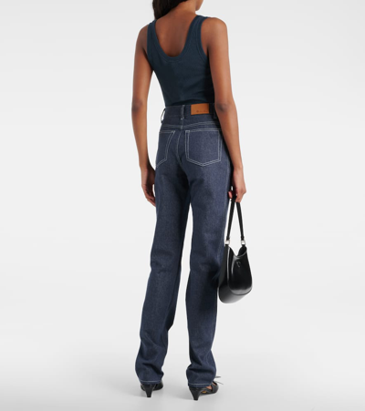 Loro Piana Nedar High-rise Straight Jeans In Surge Blue