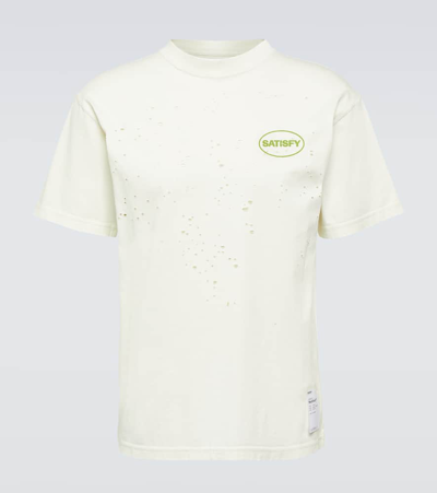 Shop Satisfy Mothtech Cotton Jersey T-shirt In White
