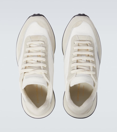 Shop Common Projects Track Classic Suede Sneakers In White