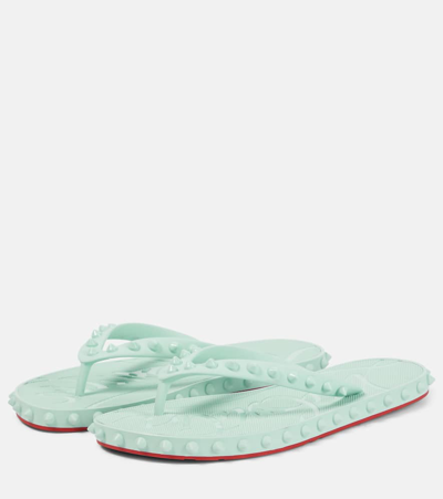 Christian Louboutin Super Lubi Flip Thong Sandals In Iceberg