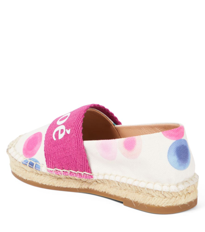 Shop Chloé Kids Logo Espadrilles In Multicoloured