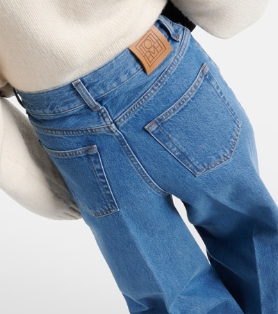 Shop Totême Wide-leg Jeans In Vibrant Blue