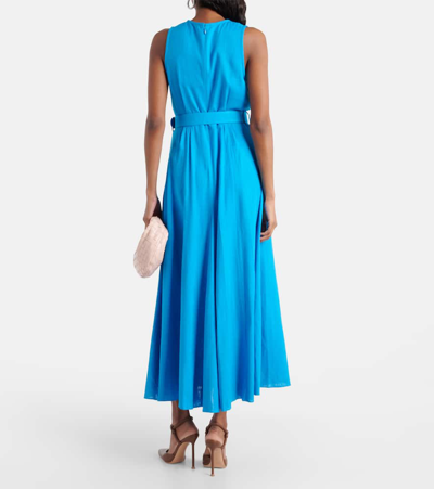 Shop Diane Von Furstenberg Elliot Flared Midi Dress In Cerulean Blue