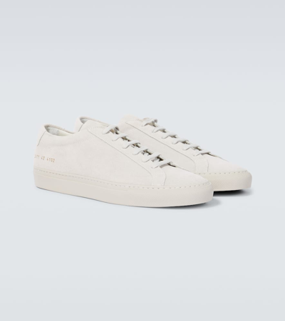 Shop Common Projects Original Achilles Suede Sneakers In Off White