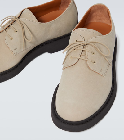 Shop Common Projects Suede Derby Shoes In Grey