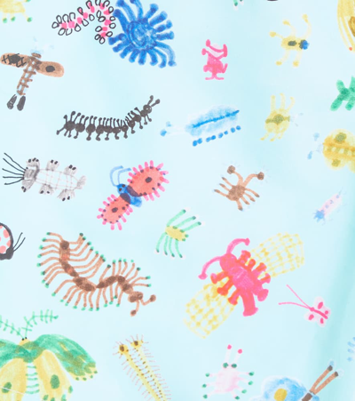 Shop Bobo Choses Funny Insects Swim Trunks In Aqua Blue