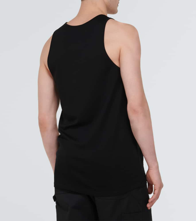 Lemaire Ribbed-knit Cotton Jersey Tank Top In Black
