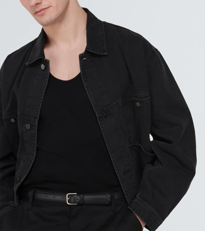 Lemaire Ribbed-knit Cotton Jersey Tank Top In Black