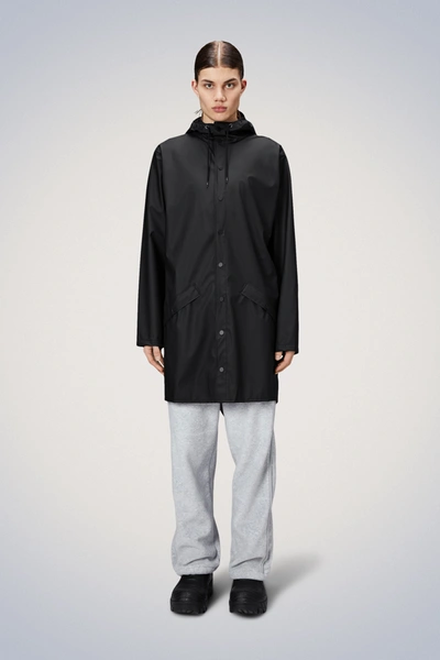 Shop Rains Long Jacket In Black