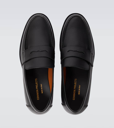 Shop Common Projects Leather Loafers In Black