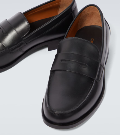 Shop Common Projects Leather Loafers In Black
