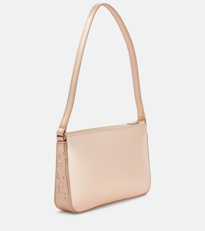 Christian Louboutin Loubila Metallic Leather Shoulder Bag In Leche