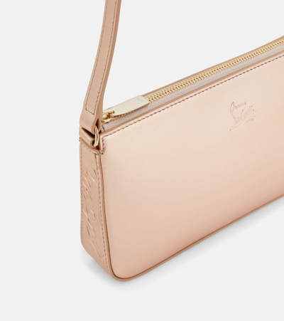 Christian Louboutin Loubila Metallic Leather Shoulder Bag In Leche