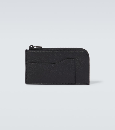 Shop Loro Piana Extra Leather Card Case In Black