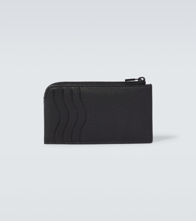 Loro Piana Extra Leather Card Case In Black