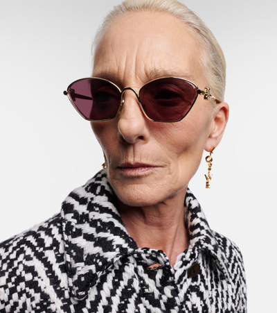 Loewe Anagram Cat-eye Sunglasses In Gold