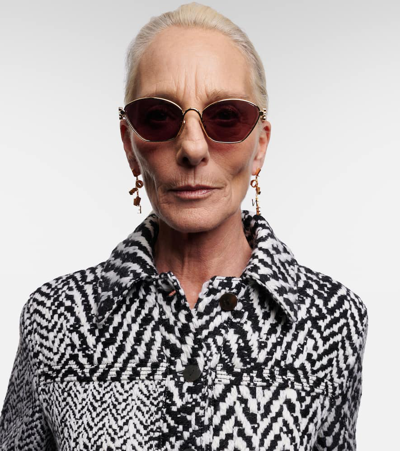 Loewe Anagram Cat-eye Sunglasses In Gold