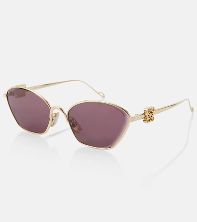 Loewe Anagram Cat-eye Sunglasses In Gold