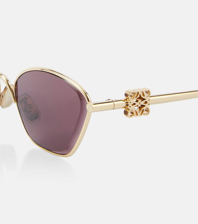 Loewe Anagram Cat-eye Sunglasses In Gold