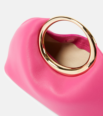 Jacquemus Le Porte Calino Leather Top Handle Bag In Dark Pink