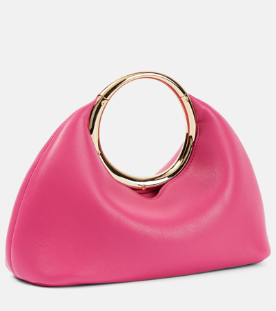 Jacquemus Le Porte Calino Leather Top Handle Bag In Dark Pink