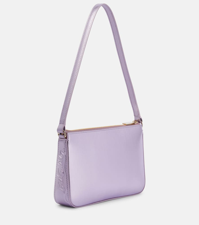 Christian Louboutin Loubila Metallic Leather Shoulder Bag In Parme Light