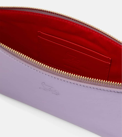 Christian Louboutin Loubila Metallic Leather Shoulder Bag In Parme Light