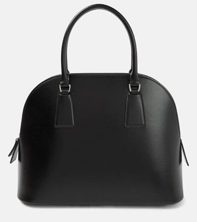 Shop The Row Nina Small Leather Tote Bag In Black