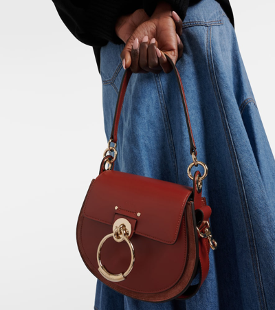 Chloé Tess Shoulder Bag In Brown