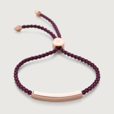 Shop Monica Vinader Rose Gold Linear Friendship Bracelet