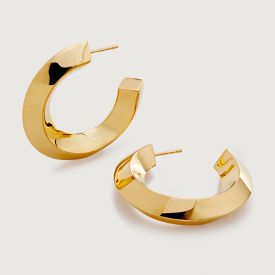 Shop Monica Vinader Gold Power Large Hoop Earrings