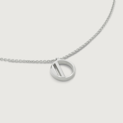 Shop Monica Vinader Sterling Silver Initial O Necklace Adjustable 41-46cm/16-18'