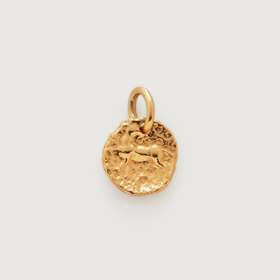 Shop Monica Vinader Gold Siren Small Coin Pendant Charm