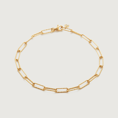 Shop Monica Vinader Gold Alta Textured Chain Bracelet